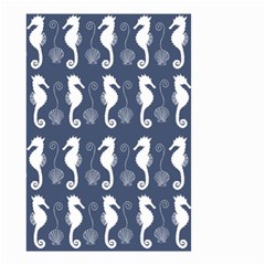 Seahorse And Shell Pattern Small Garden Flag (two Sides) by Simbadda