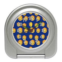 Monkeys Seamless Pattern Travel Alarm Clocks by Simbadda