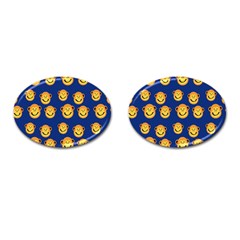 Monkeys Seamless Pattern Cufflinks (oval) by Simbadda