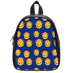 Monkeys Seamless Pattern School Bags (small)  by Simbadda