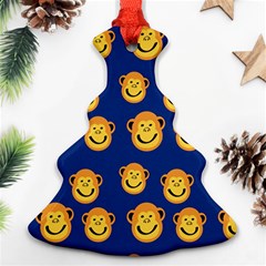 Monkeys Seamless Pattern Ornament (christmas Tree)  by Simbadda