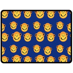 Monkeys Seamless Pattern Double Sided Fleece Blanket (large)  by Simbadda