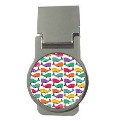 Small Rainbow Whales Money Clips (round)  by Simbadda