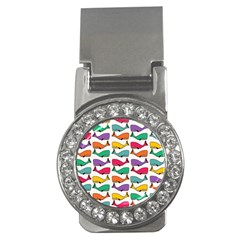 Small Rainbow Whales Money Clips (cz)  by Simbadda