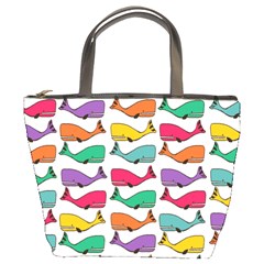 Small Rainbow Whales Bucket Bags by Simbadda