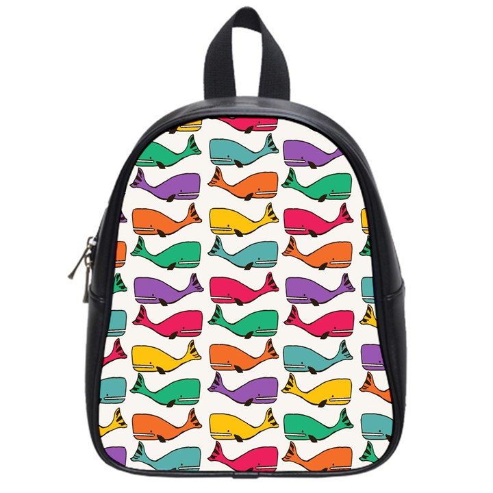 Small Rainbow Whales School Bags (Small) 