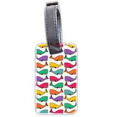 Small Rainbow Whales Luggage Tags (two Sides) by Simbadda