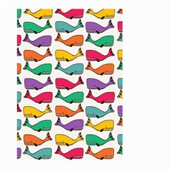 Small Rainbow Whales Large Garden Flag (two Sides) by Simbadda