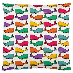 Small Rainbow Whales Standard Flano Cushion Case (two Sides) by Simbadda