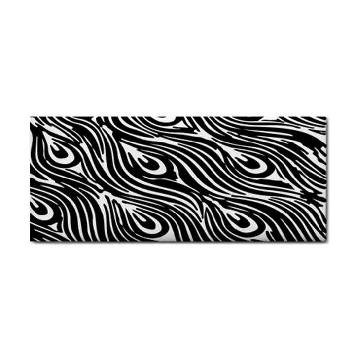 Digitally Created Peacock Feather Pattern In Black And White Cosmetic Storage Cases