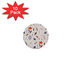 Seamless Floral Patterns  1  Mini Buttons (10 Pack)  by TastefulDesigns