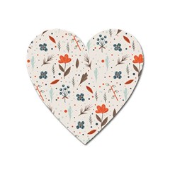 Seamless Floral Patterns  Heart Magnet by TastefulDesigns