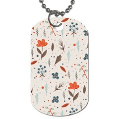 Seamless Floral Patterns  Dog Tag (two Sides) by TastefulDesigns