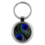 Peacock Feather Key Chains (Round)  Front