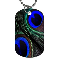 Peacock Feather Dog Tag (one Side) by Simbadda