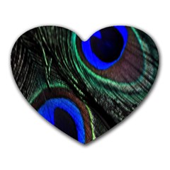 Peacock Feather Heart Mousepads by Simbadda