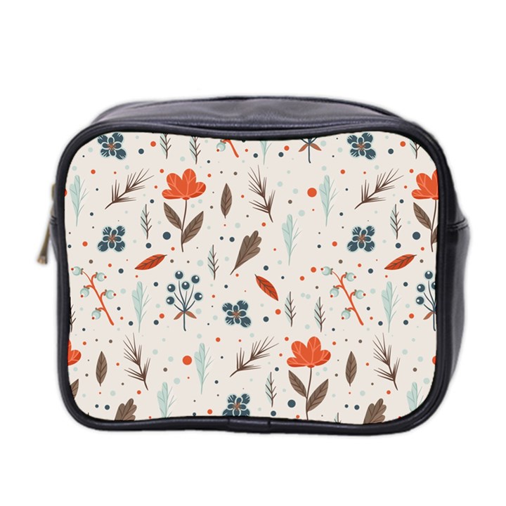 Seamless Floral Patterns  Mini Toiletries Bag 2-Side