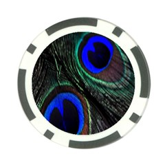 Peacock Feather Poker Chip Card Guard by Simbadda