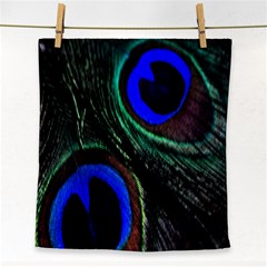 Peacock Feather Face Towel by Simbadda