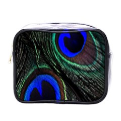 Peacock Feather Mini Toiletries Bags by Simbadda