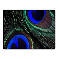 Peacock Feather Fleece Blanket (small) by Simbadda