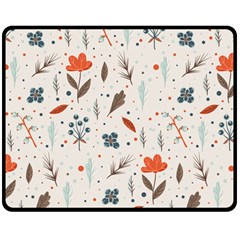 Seamless Floral Patterns  Double Sided Fleece Blanket (medium)  by TastefulDesigns