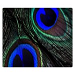 Peacock Feather Double Sided Flano Blanket (Small)  50 x40  Blanket Back