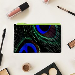 Peacock Feather Cosmetic Bag (xs) by Simbadda