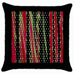 Alien Animal Skin Pattern Throw Pillow Case (black) by Simbadda