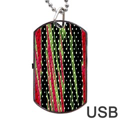 Alien Animal Skin Pattern Dog Tag Usb Flash (two Sides) by Simbadda