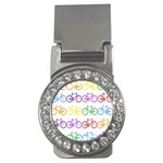 Rainbow Colors Bright Colorful Bicycles Wallpaper Background Money Clips (CZ)  Front