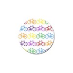 Rainbow Colors Bright Colorful Bicycles Wallpaper Background Golf Ball Marker (4 pack) Front