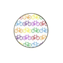 Rainbow Colors Bright Colorful Bicycles Wallpaper Background Hat Clip Ball Marker by Simbadda