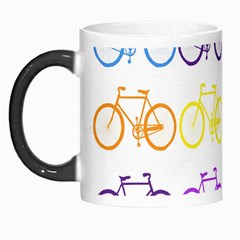 Rainbow Colors Bright Colorful Bicycles Wallpaper Background Morph Mugs by Simbadda