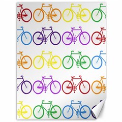 Rainbow Colors Bright Colorful Bicycles Wallpaper Background Canvas 36  X 48   by Simbadda