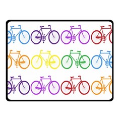 Rainbow Colors Bright Colorful Bicycles Wallpaper Background Fleece Blanket (small) by Simbadda