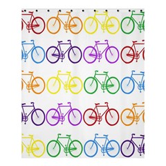 Rainbow Colors Bright Colorful Bicycles Wallpaper Background Shower Curtain 60  X 72  (medium)  by Simbadda