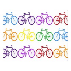 Rainbow Colors Bright Colorful Bicycles Wallpaper Background Double Sided Flano Blanket (large)  by Simbadda