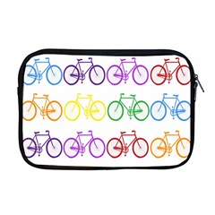 Rainbow Colors Bright Colorful Bicycles Wallpaper Background Apple Macbook Pro 17  Zipper Case by Simbadda