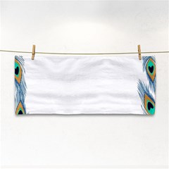 Beautiful Frame Made Up Of Blue Peacock Feathers Cosmetic Storage Cases by Simbadda