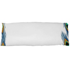 Beautiful Frame Made Up Of Blue Peacock Feathers Body Pillow Case Dakimakura (two Sides) by Simbadda