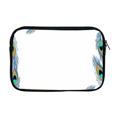 Beautiful Frame Made Up Of Blue Peacock Feathers Apple Macbook Pro 17  Zipper Case