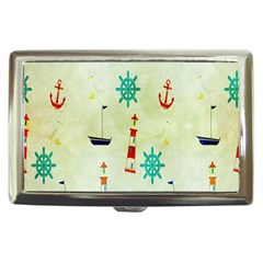 Vintage Seamless Nautical Wallpaper Pattern Cigarette Money Cases by Simbadda