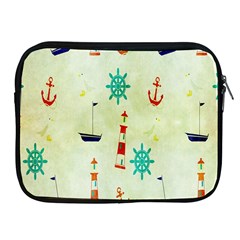 Vintage Seamless Nautical Wallpaper Pattern Apple Ipad 2/3/4 Zipper Cases by Simbadda