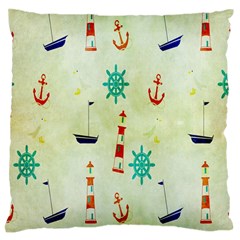 Vintage Seamless Nautical Wallpaper Pattern Standard Flano Cushion Case (two Sides) by Simbadda