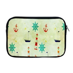 Vintage Seamless Nautical Wallpaper Pattern Apple Macbook Pro 17  Zipper Case