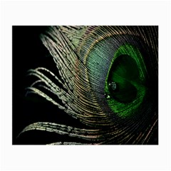 Feather Peacock Drops Green Small Glasses Cloth (2-side) by Simbadda