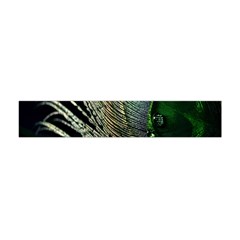 Feather Peacock Drops Green Flano Scarf (mini) by Simbadda