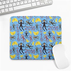 Cute Monkeys Seamless Pattern Large Mousepads by Simbadda