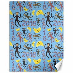 Cute Monkeys Seamless Pattern Canvas 12  X 16   by Simbadda